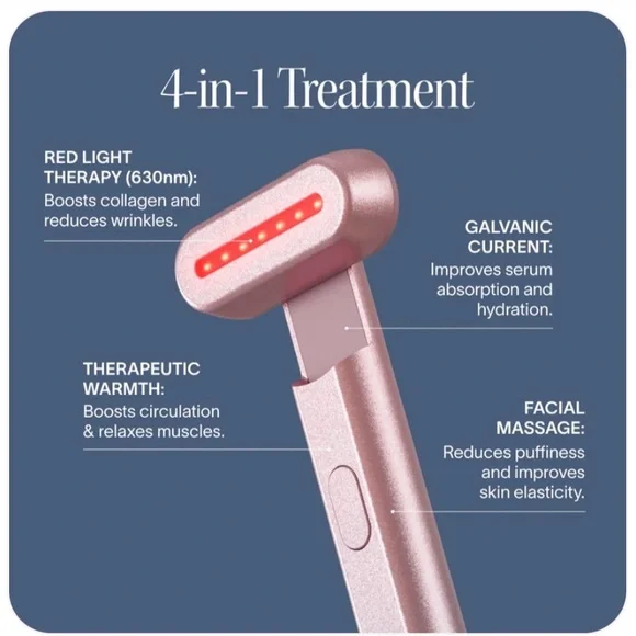 SolaWave Red Light Therapy Skincare Tool - Rose Gold